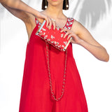 Ruby Red Flared Jumpsuit