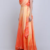 Sunset Drape Cowl  Maxi Dress