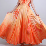 Sunset Drape Cowl  Maxi Dress