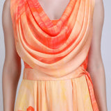 Sunset Drape Cowl  Maxi Dress