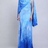 Azure Cape Drape Dress