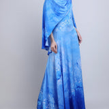Azure Cape Drape Dress