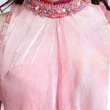 Blush Floral Placement Dress