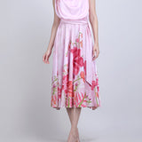 Blush Floral Midi Dress