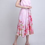 Blush Floral Midi Dress
