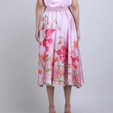 Blush Floral Midi Dress