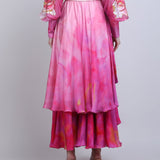 Blush Tiered Layer Ombre Dress