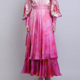 Blush Tiered Layer Ombre Dress