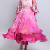 Blush Tiered Layer Ombre Dress