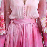 Blush Tiered Layer Ombre Dress