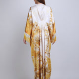 Orchre Gold Fringe Drape Kaftan