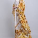 Orchre Gold Fringe Drape Kaftan