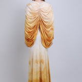 Orchre Cowl Drape Jersey slip dress