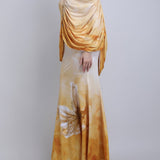 Orchre Cowl Drape Jersey slip dress