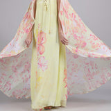 One Motif Placement Dress with cape