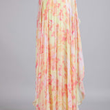 One Motif Placement Dress with cape