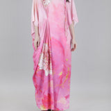 Blush ombre Drape Kaftan Dress