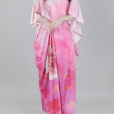 Blush ombre Drape Kaftan Dress