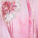 Blush ombre Drape Kaftan Dress