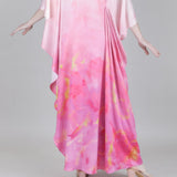 Blush ombre Drape Kaftan Dress