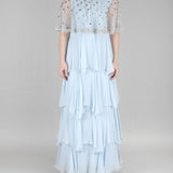 Ice Blue layred dress