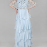Ice Blue layred dress