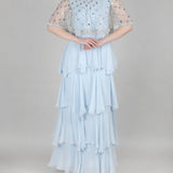 Ice Blue layred dress