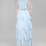 Ice Blue layred dress