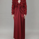 Red Knot Textured Jacket Dress