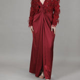 Red Knot Textured Jacket Dress