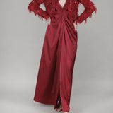 Red Knot Textured Jacket Dress