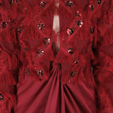 Red Knot Textured Jacket Dress