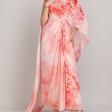 Crimson Corset Dress with Drape Cape