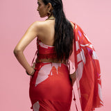 Scarlet Chantilly Drape Skirt Set
