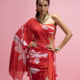 Scarlet Chantilly Drape Skirt Set