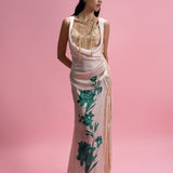 Chantilly Corset Bustier & Placement Print Dress