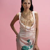 Chantilly Corset Bustier & Placement Print Dress