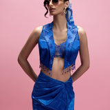 Chantilly Embroidered Bustier, Jacket & Draped Skirt Set