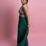 Halter Neck Gathered Maxi Dress