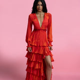 Tiiered Maxi Dress with Chantilly Back