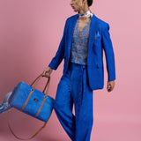 Blue Tailored Blazer & Trousers Set