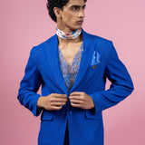 Blue Tailored Blazer & Trousers Set