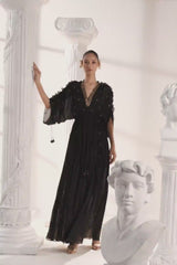 Black Chiffon Kaftan Dress
