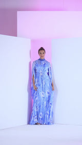 Pearl Blue Embroidered Kaftan