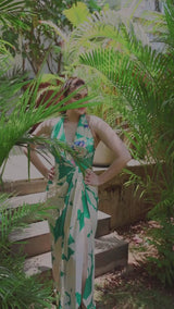 Shefali Jariwala - Mystic green printed maxi dress