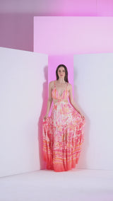 Pink fancy fusion maxi dress