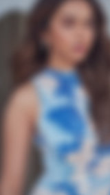 Rakul Preet - Mystic blue texture bodycon dress