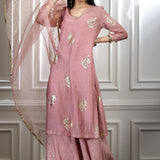 Dusty Pink Kurta Sharara Set