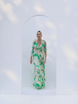 Bling texture Chiffon printed tiered dress