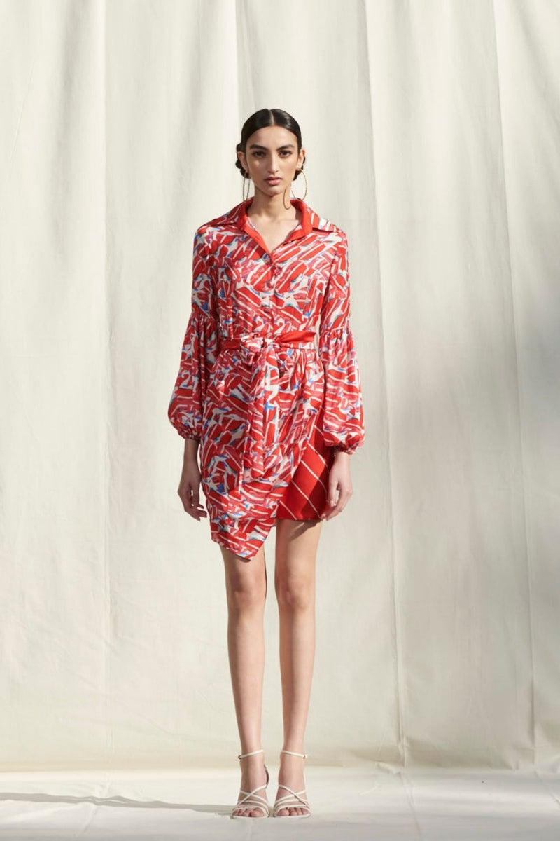 Drape Short Dress